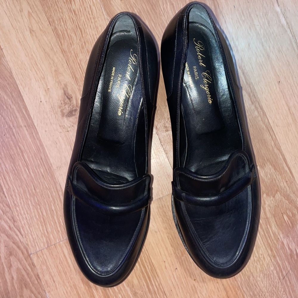 Robert Clergerie Black Leather Platform Loafers - Picture 4 of 12